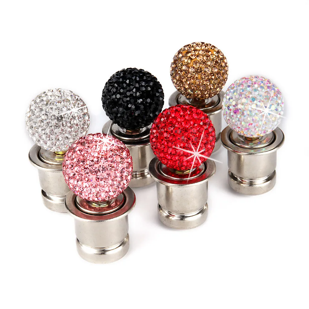 Car Cigarette Lighter Socket Plug Connector Universal Personal Auto Vehicle Metal Rhine-stone Auto Car Plug Luxury Smoke Heater