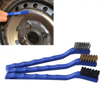 

3pcs / Set Engine Brush Car Dashboard Car Rim Soft Hair Plastic Handle Car Beauty Care Cleaning Brush Tool