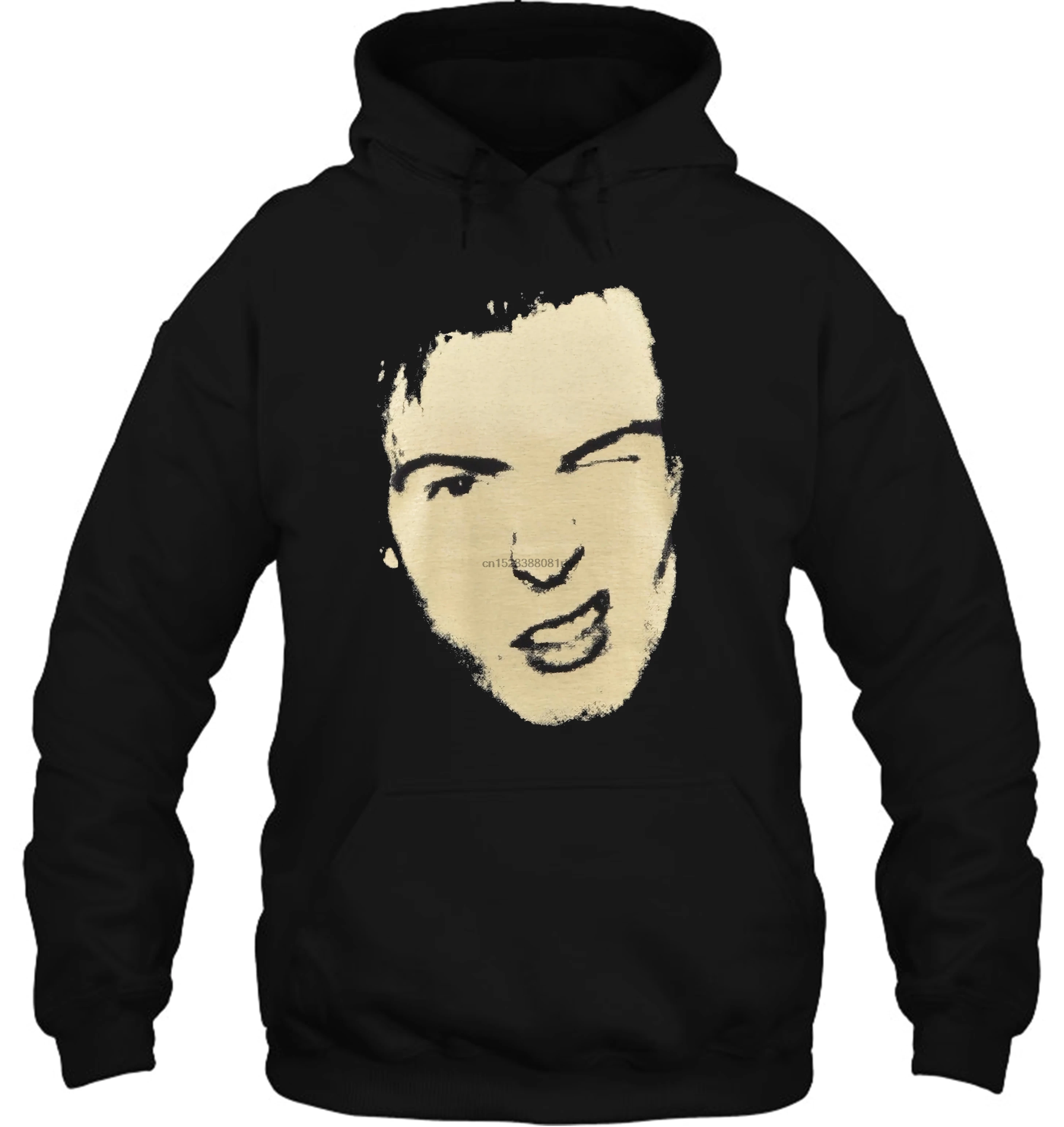 Мужская толстовка с капюшоном в винтажном стиле черного цвета Sid Vicious Snarl английский панк Рок 1977 S 3Xl с вырезом лодочкой графическая женская уличная одежда