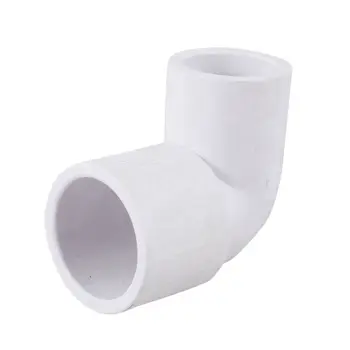 

White PVC-U 20mm to 25mm Water Pipe Right Angle Elbow Connector Adapter