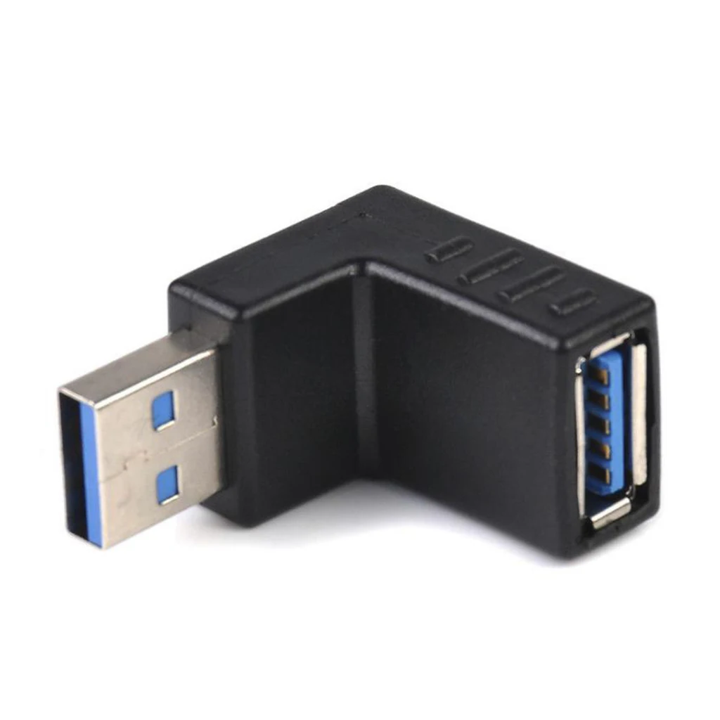 4Pcs USB3.0 A Male To Female 90 Degree Different Angle Plug Adapter Extension