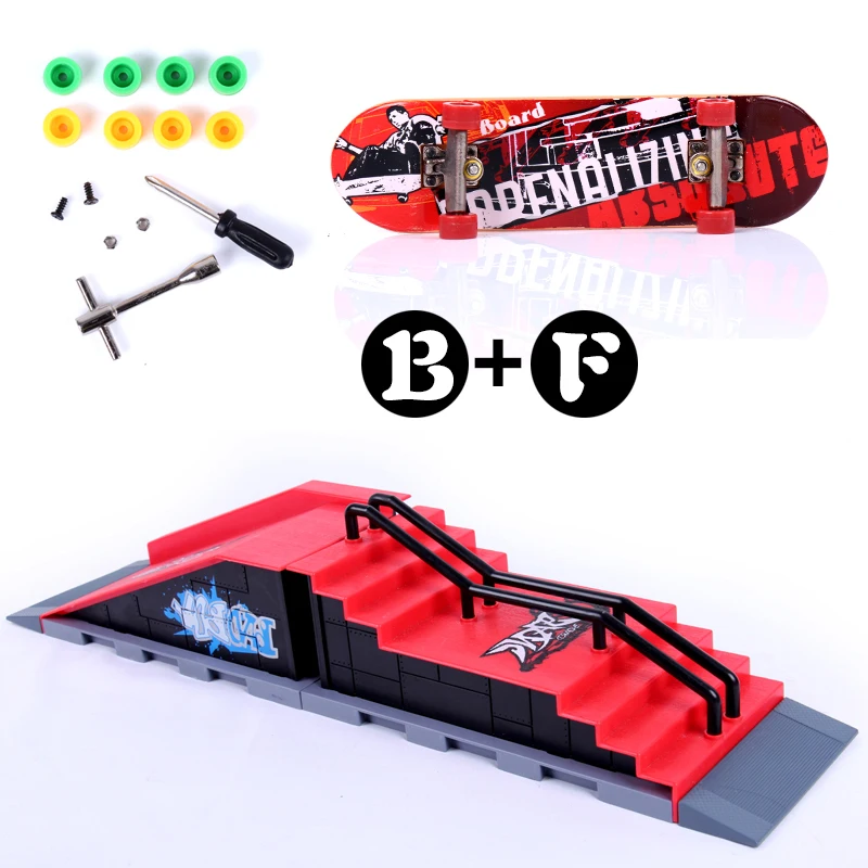 Finger Skateboard, Mini rampe de skateboard à doigts avec accessoires  Assemblage DIY Fingerboard Skateboards Park Ultimate Deck Track Planche à  roulettes à doigts Enfants Adolescents Cadeau (R&G - B) : : Jeux