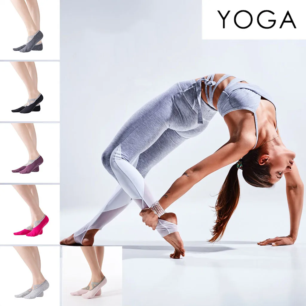 Женские JAYCOSIN носки, противоскользящие, бандажные, с открытой спиной, массажные, дышащие спортивные носки, отделенные пальцами, носки для пилатеса и балета, Прямая поставка