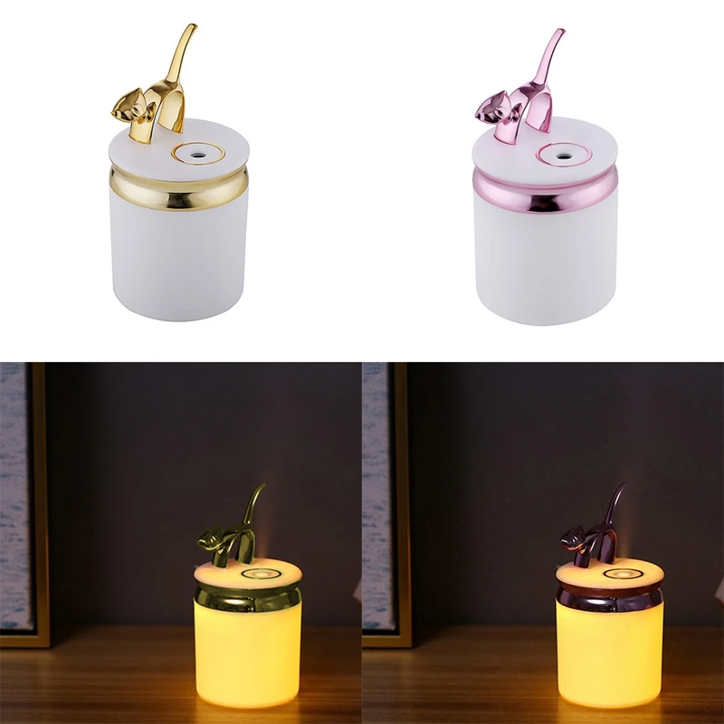 

Top Deals white Golden mini creative Q cat humidifier usb mini ultrasonic bottle nebulizer cartoon colorful night light humidifi