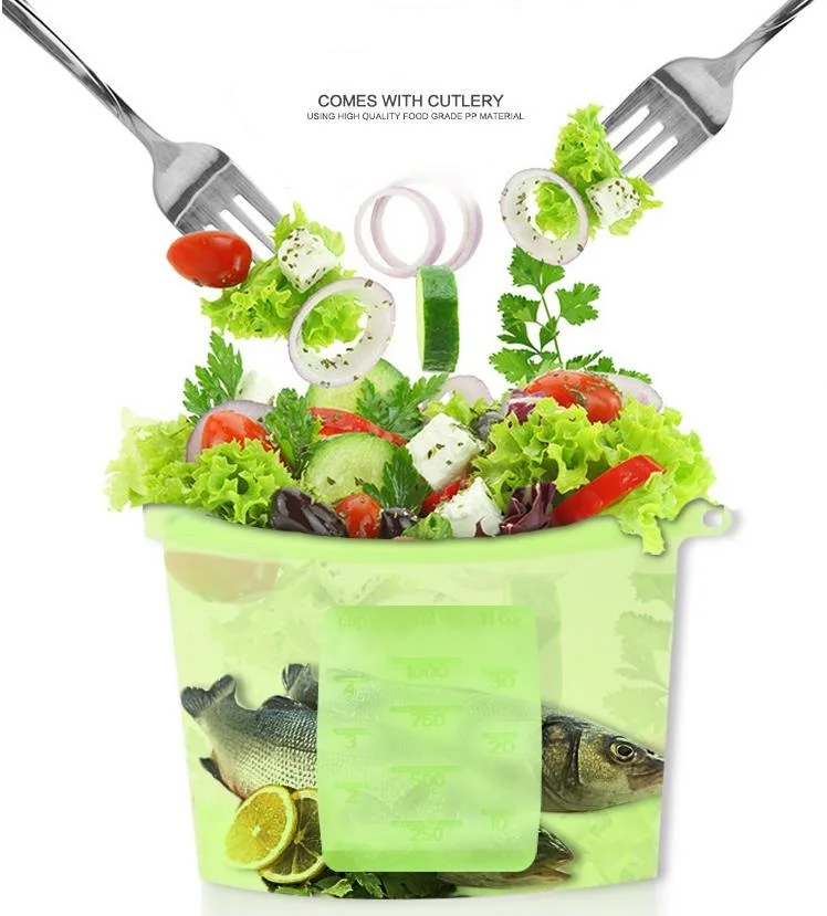 Многоразовый силикон вакуумное уплотнение еда свежий мешок Фрукты Мясо Молоко герметичные емкости для хранения продуктов контейнеры пакет для холодильника Ziplock кухонный орган