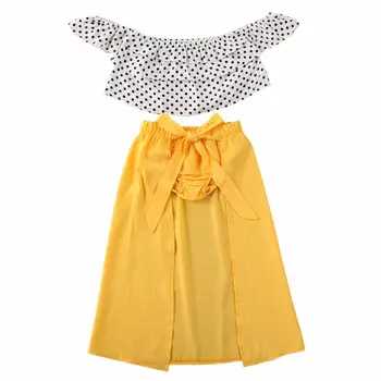 

Toddler Kids Baby Girls Clothes Off Shoulder Tops Tutu Shorts Dress Outfits Set