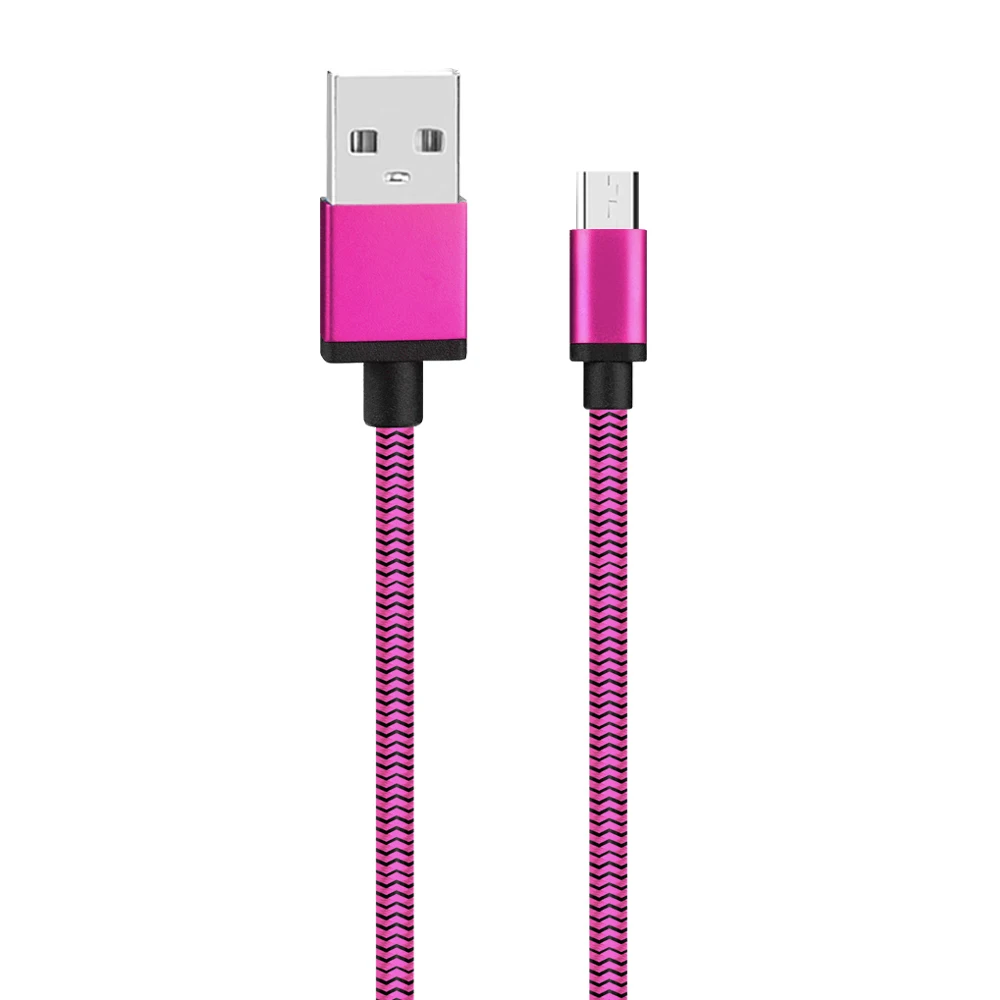 1 м кабель Micro usb type C кабель для быстрой зарядки для samsung S10 A50 A70 Note10 J5 J7 J3 зарядное устройство для телефона Usbc type c Micro-USB кабель - Цвет: Rose