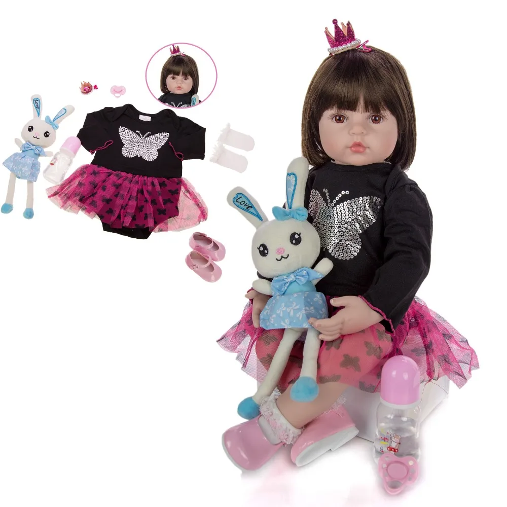 60 см bebe Кукла reborn baby doll ручной работы Силиконовая Очаровательная Кукла reborn для малышей Bonecas девочка ребенок Сюрприз подарок кукла l. o. l