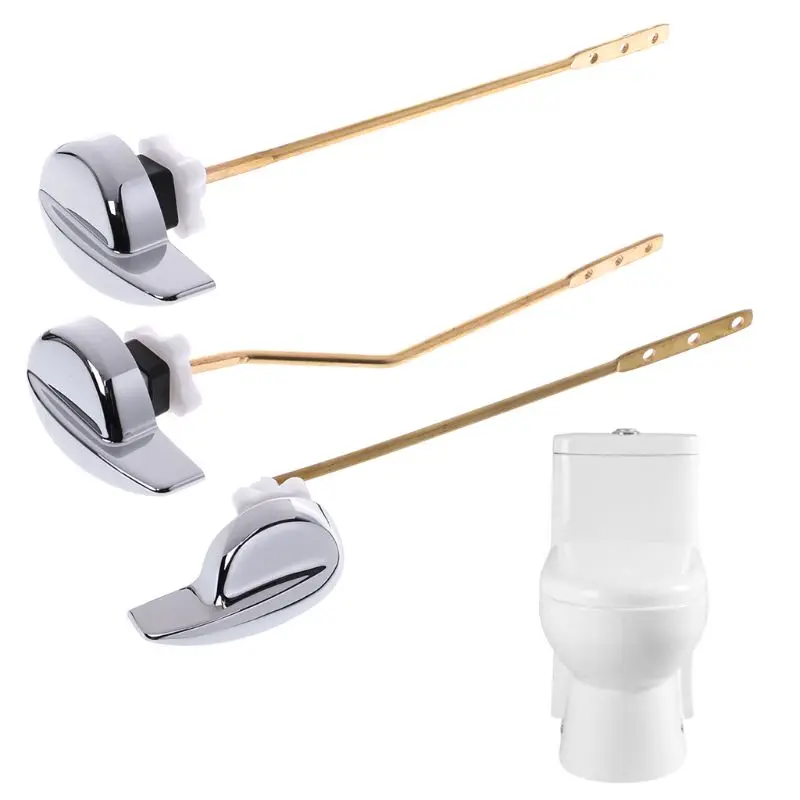 

Drop Shipping Chrome Finish Side Mount Toilet Flush Lever Toilet Tank Handle For Bathroom Type A/B/C