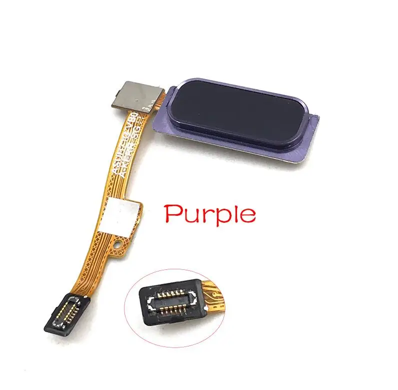 Purple Кнопка Домой отпечатков пальцев Сенсорный ID сенсор гибкий кабель лента запасные части для ASUS Zenfone 4 ZE554KL 5,5" - Цвет: Purple