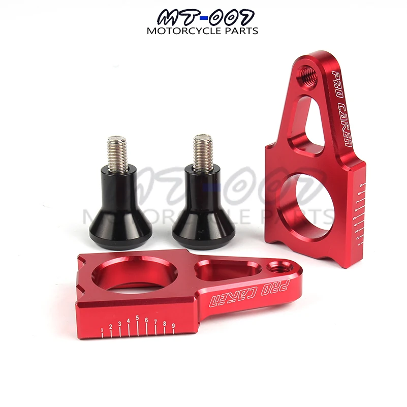 Красный блок регулятора задней цепи CNC с болтами слайдера для CR125 250 CRF250R CRF250X CRF450R