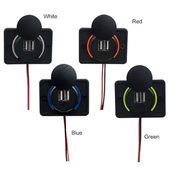 

Mini Portable Dual USB Charging Port Socket Car Charger for Cellphones Tablets GPS Navigation Devices