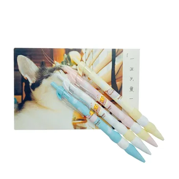 

4pcs/lot Kawaii Cartoon Mushroom Cute Automatic Pen 0.5mm Mechanical Pencil School Offices Kawaii Stationary Writing Pen Favor