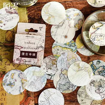 

45pcs/pack Globe Totem Stationery Stickers Pack Posted It Kawaii Planner Scrapbooking Memo Stickers Escolar School Supplies