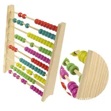 Mini ábaco de madeira crianças early matemática aprendizagem números de brinquedo contagem calculando contas abacus montessori brinquedo educacional #1
