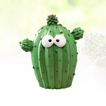 

Creative Piggy Bank Resin Coin Bank Ball Cactus Shaped Cute Money Holder Saving Pot(Random Pattern)
