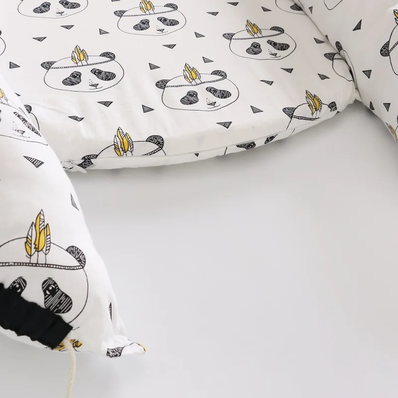 Детский шезлонг Младенческая люлька гнездо портативный хлопок Новорожденный кровать принт супер мягкий хлопок моющийся съемный путешествия кровать