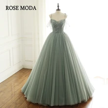 Роза мода элегантное кружевное свадебное платье трапециевидной формы с бисером на заказ