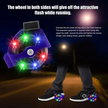 

Colorful Flashing Roller Small Whirlwind Pulley Flash Wheels Heel Roller Adjustable Simply Roller Skating Shoes