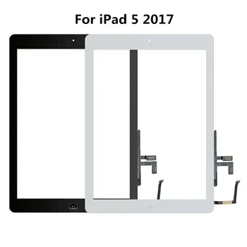 

New Black White Touch Screen For iPad 5 5th A1822 A1823 Generation Digitizer Outer LCD Panel Front Glass With Home Button