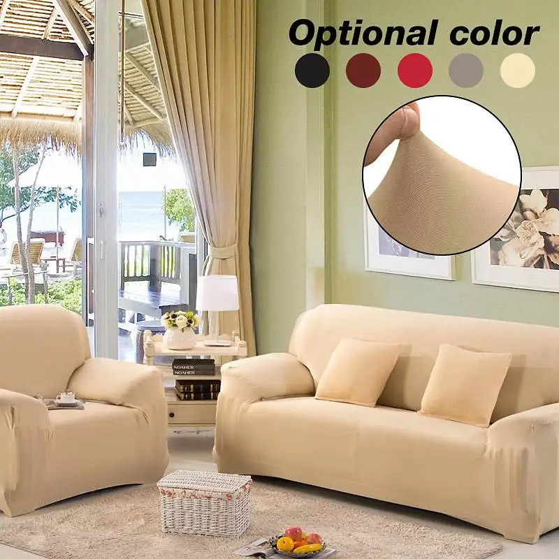 

Solid color sofa cover all-inclusive anti-skid combination stretch full sofa cover sofa towel two seat