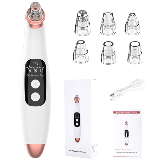 Blackhead Remover Face Deep Nose Cleaner T Zone Pore Acne Pimple Removal Vacuum Suction Facial Diamond Beauty Clean Skin