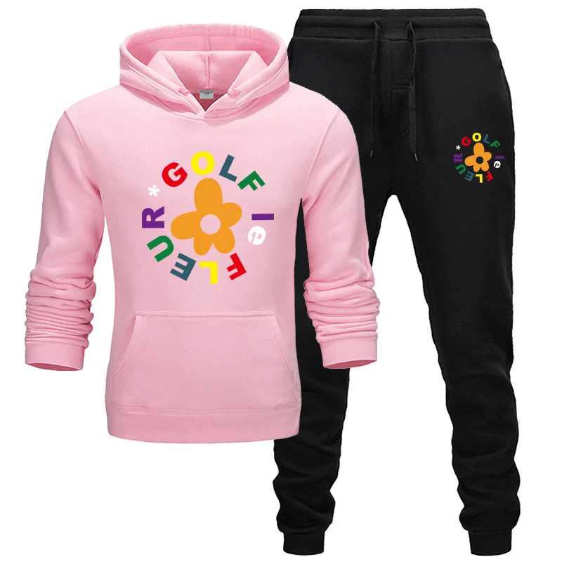New Men's Hooded Fleece Warm Sportswear Men's Sweatshirt Set Hoodie and Track Pants Jogging Men's Hooded Sportswear 2XL