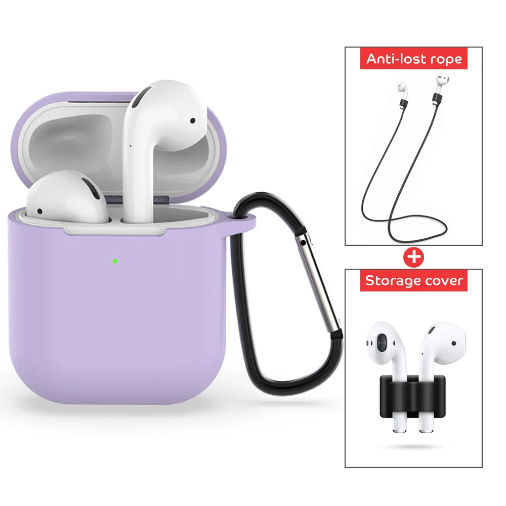 4 шт./компл. для Apple AirPods 2 Беспроводное зарядное устройство защитный силиконовый