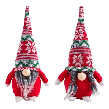 

Handmade Swedish Gnome Tomte Ornaments Stripe Doll Toy Christmas Elf Decoration