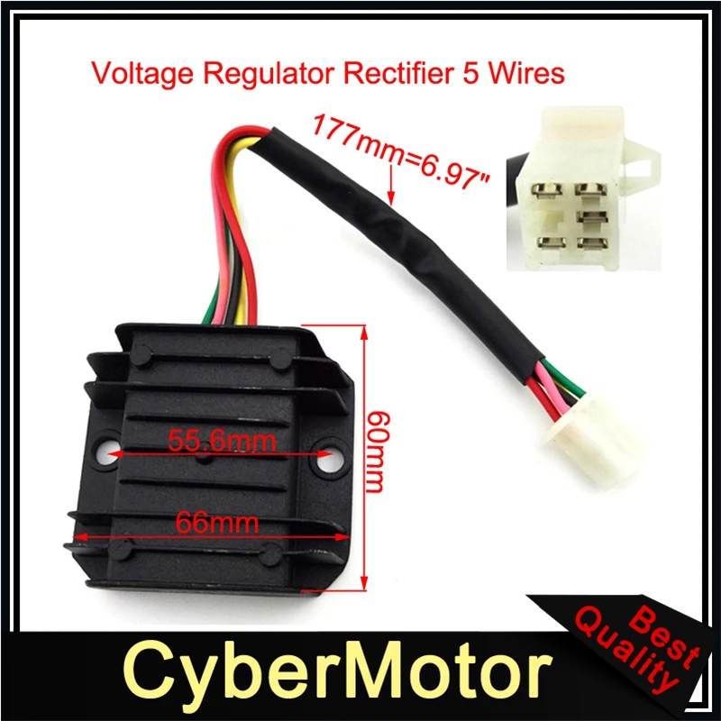 Voltage Regulator Rectifier For ATV Eton Beamer III Matrix 50 Scooter Viper 150R Voltage Regulator Rectifier For ATV Eton Beamer III Matrix 50 Scooter Viper 150R