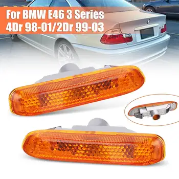 

1 Pair LED Side Marker Turn Signals Lights for BMW E46 3 Series 4Dr 1998 1999 2000 2001/2Dr 1999 2000 2001 2002 2003 yellow grey