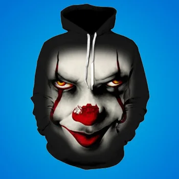 

2020 Popular Red Nose Clown 3d Digital Printing Hoodie Leisure