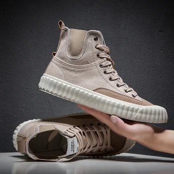 

Men's Sneakers Comfortable Casual Breathable High Quality Shoes High-top Canvas Boots Fashion Shoes
