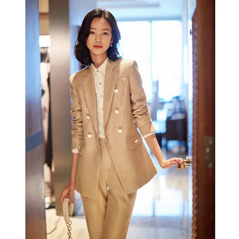 Женский костюм 2020 новый стиль для осени и зимы деловой юриста блейзер с длинным