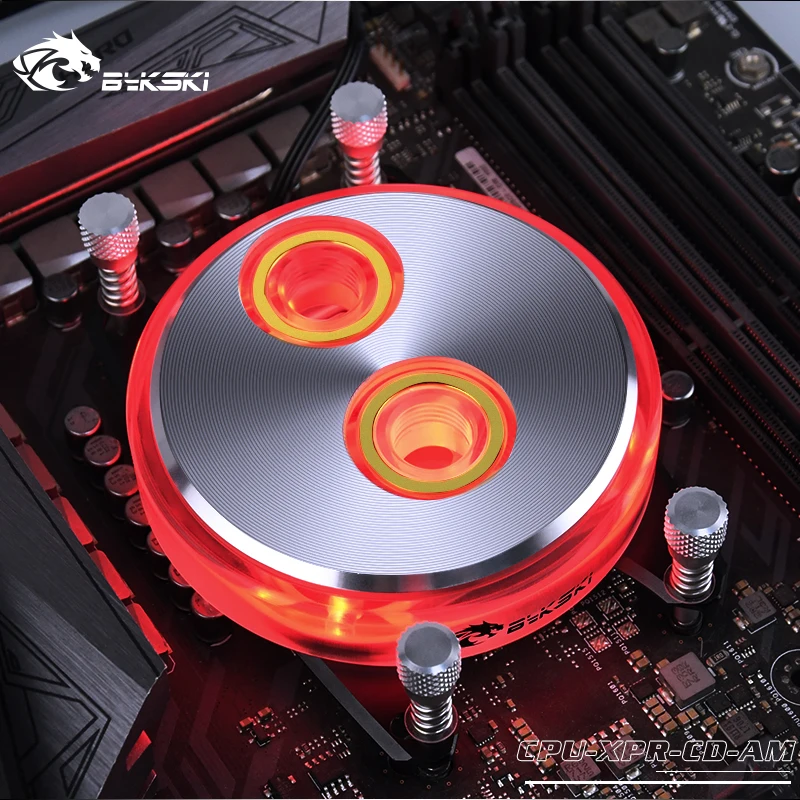 Водяной блок для процессора Bykski AMD Ryzen3/5/7/ThreadRippe CD Grain 12 в RGB или 5 В RBW CPU XPR