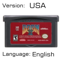 32 бит видеоигры картридж Консоли Карты для nintendo GBA Doom английская языковая версия - Цвет: Doom II USA