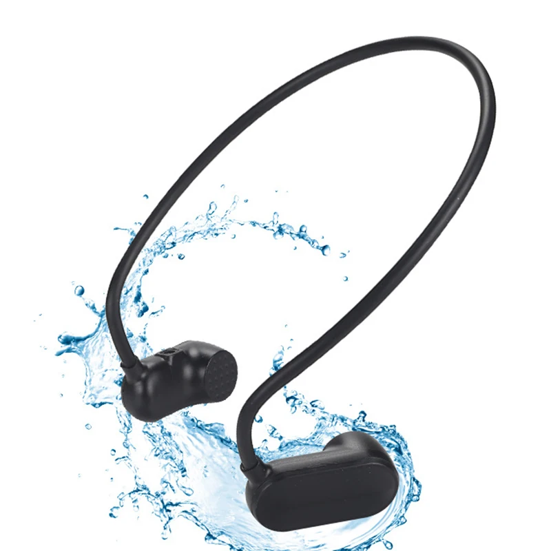 Горячая IPX8 водонепроницаемый HiFi костной проводимости Bluetooth 5,0 с MP3-плеером Спорт на открытом воздухе наушники гарнитура музыкальный плеер для плавания