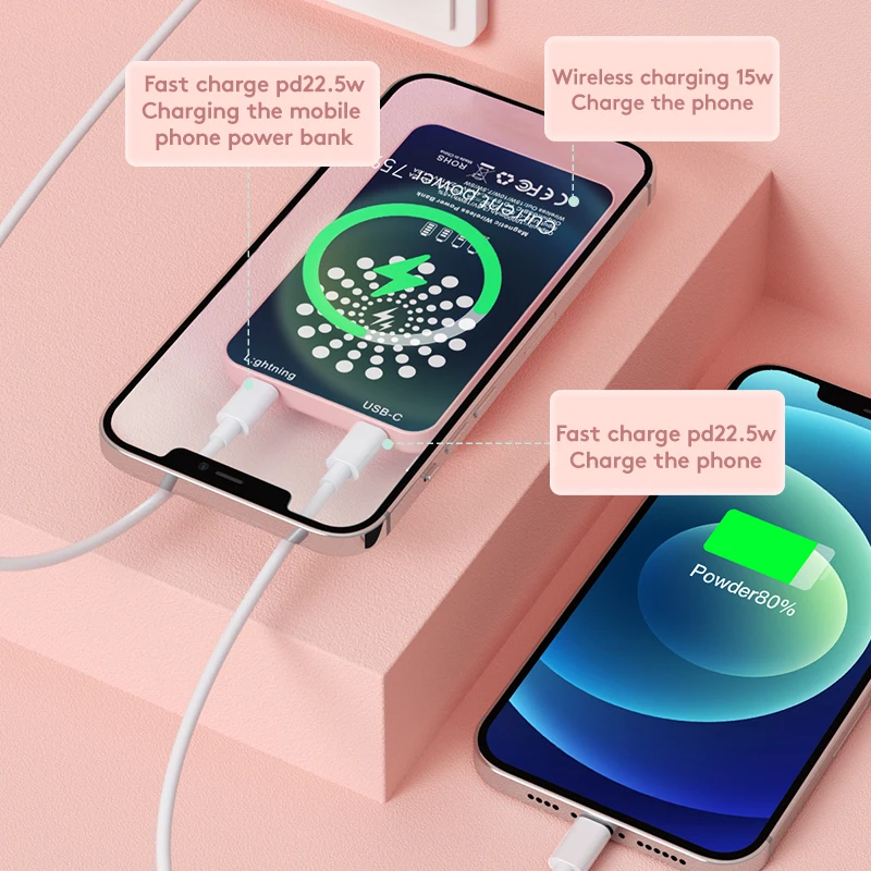 Luz de relleno con temporizador, cargador magnético de 15W, carga inalámbrica rápida para iphone 12, 13 Pro, Max, 12Pro, mini funda de carga, 2021 - Imagen 2