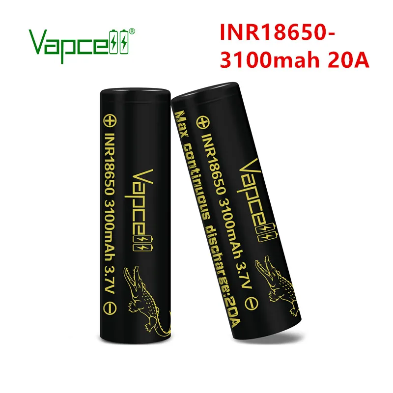 Литий-ионный аккумулятор Vapcell INR 18650 3100 мАч 20 А 3 7 в аккумуляторные батареи для