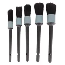 5 шт. в наборе, пластиковая круглая щетка, красивая кисть, щелевая кисть для уборки машины, маленькая щетка, щетка для мытья автомобиля