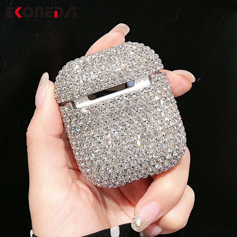 EKONEDA бриллианты Bling кристалла защитный чехол для Airpods чехол для женщин стиль роскошные наушники чехол для Airpods