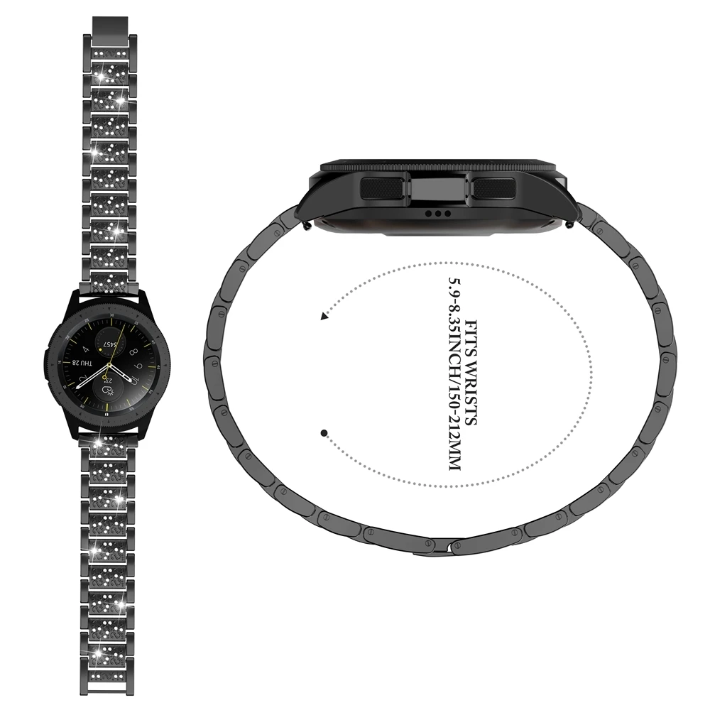 Ремешок из нержавеющей стали Rhinesone для samsung galaxy watch 42 мм металлический браслет ремешок для samsung Active/gear S2 20 мм samsung galaxy watch ремешок samsung gear galaxy watch