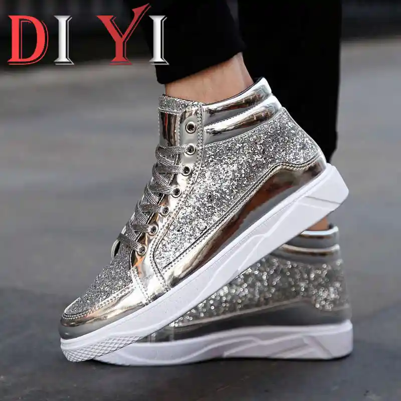 高トップ男性の靴メンズカジュアルシューズは革レザーレットレースアップファッションメンズ高級靴秋快適なtf メンズカジュアルシューズ Aliexpress