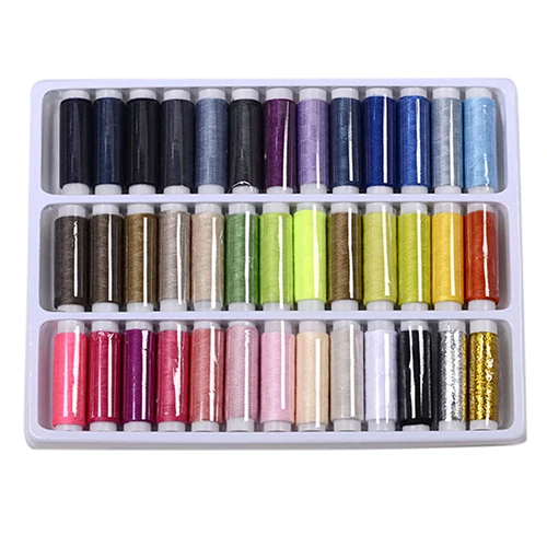 39Pcs/Pack Mixed Color Pure Polyester Sewing Thread Spool For Hand and Machine Thread to Sew GYH 2