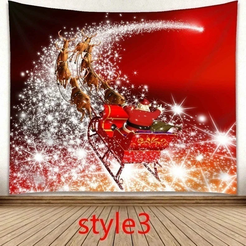 Christmas Tablecloth Elk Snowman Tree Table Kitchen Home Decor Rectangle Party Christmas Interior Design Holiday Decoration