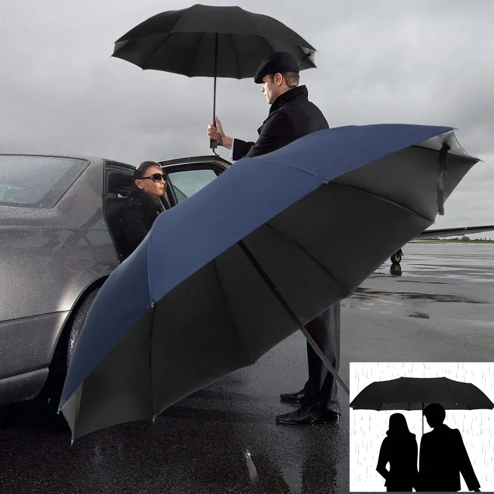 evaluar milicia plan de ventas Paraguas doble para hombre y mujer, sombrilla resistente a la lluvia, al  sol y al viento,