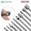 10PCS HSS Routing Router Bits Burr Rotary Tools Rotary Carving Carved Knife Cutter Tool Engraving Wood Working Used for Dremel A ► Photo 1/5