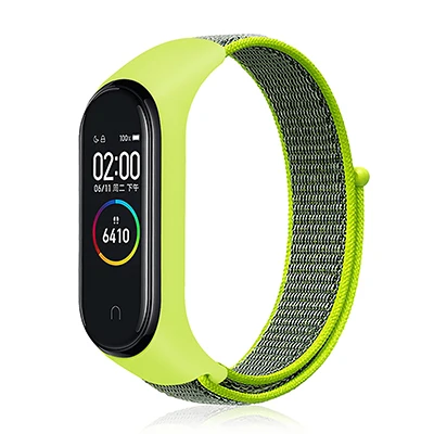 Для Xiaomi mi band 4 Радужный нейлоновый браслет на петле для Xiaomi mi Band 4 Ремешок Браслет mi band 4 3 Смарт-браслет Pulseira аксессуары - Цвет: 1