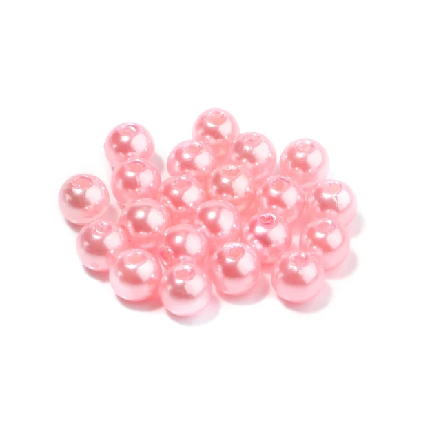 1000pcs 3-10mm Round ABS Imitation Pearl Beads Loose Beads Plastic Acrylic Spacer Bead For Jewelry Making Diy Bracelet Necklace Pink