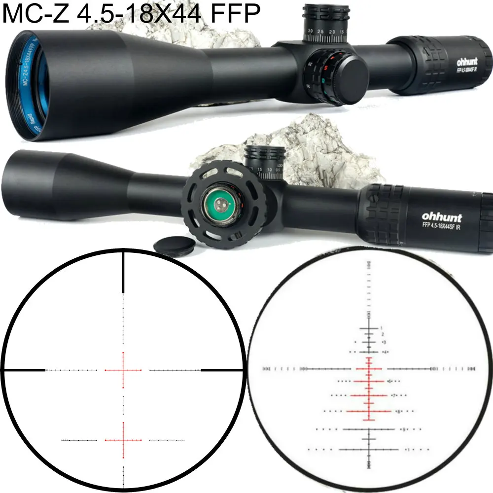 MC-Z 4,5-18X44 FFP первая фокальная плоскость оптический прицел FFP Riflescope боковой Parallax Z1000 стекло гравированное сетка замок сброс область